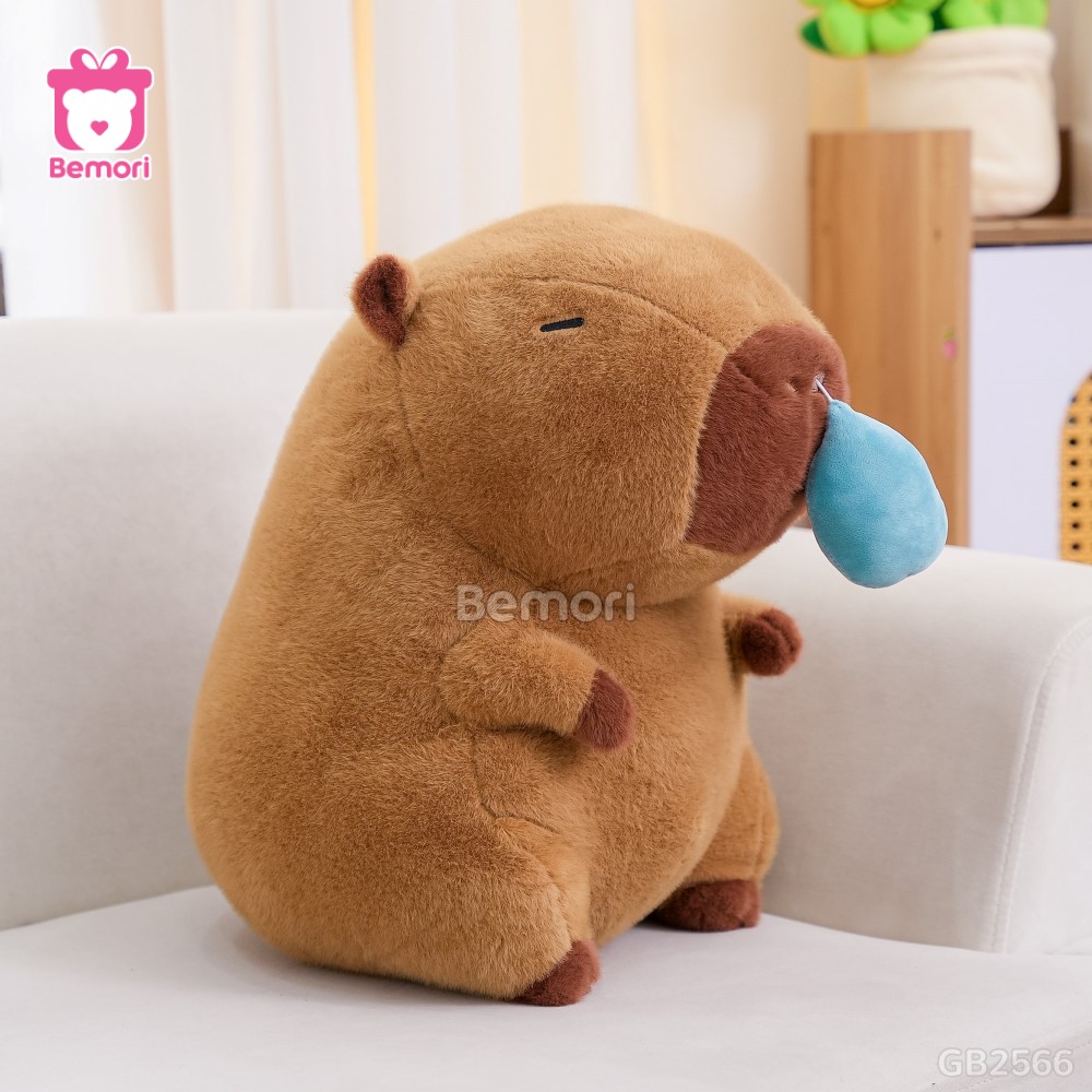 Gấu Bông Capybara Nước Mũi nhồi bông căng phồng, êm ái