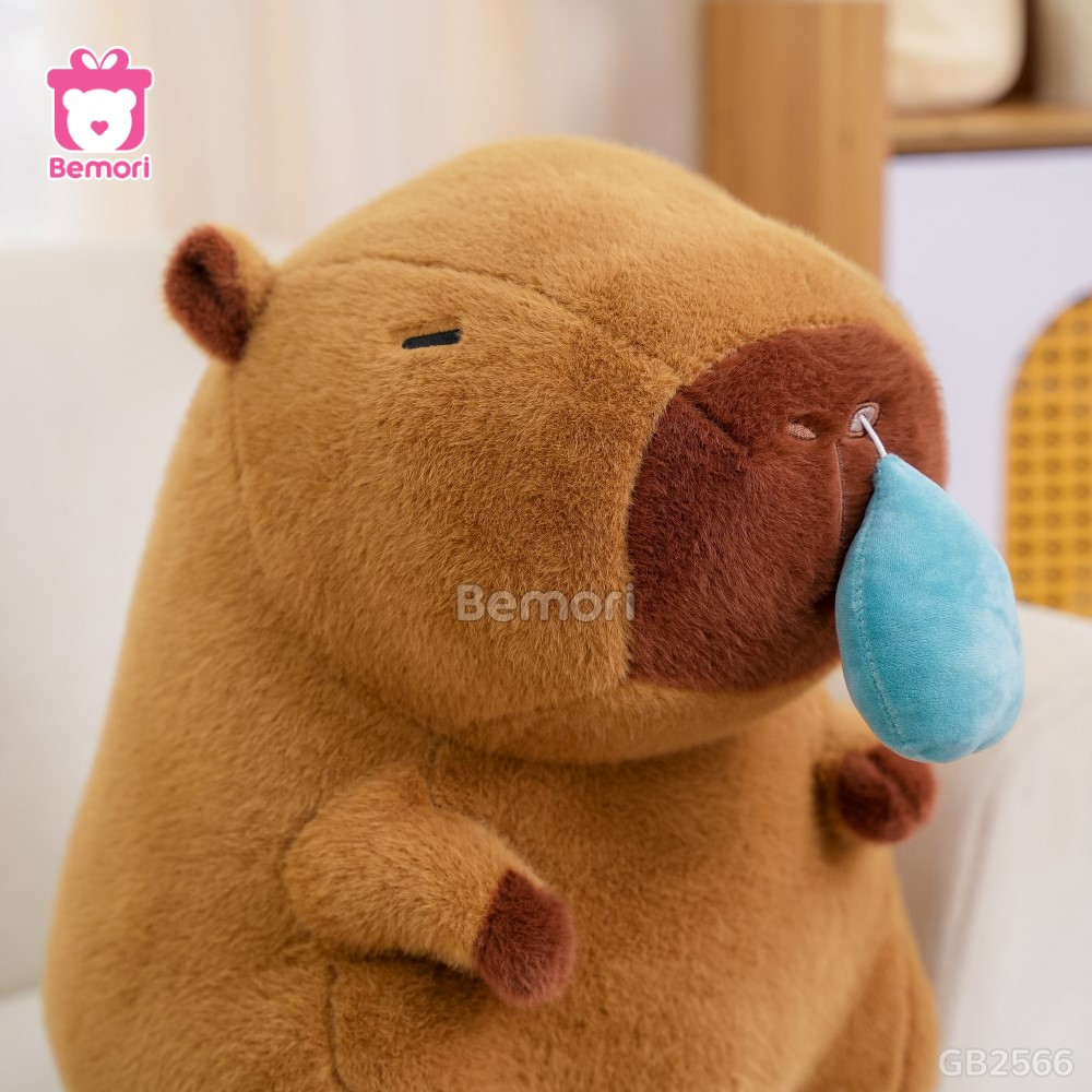 Gấu Bông Capybara Nước Mũi đường may chắc chắn, tỉ mỉ