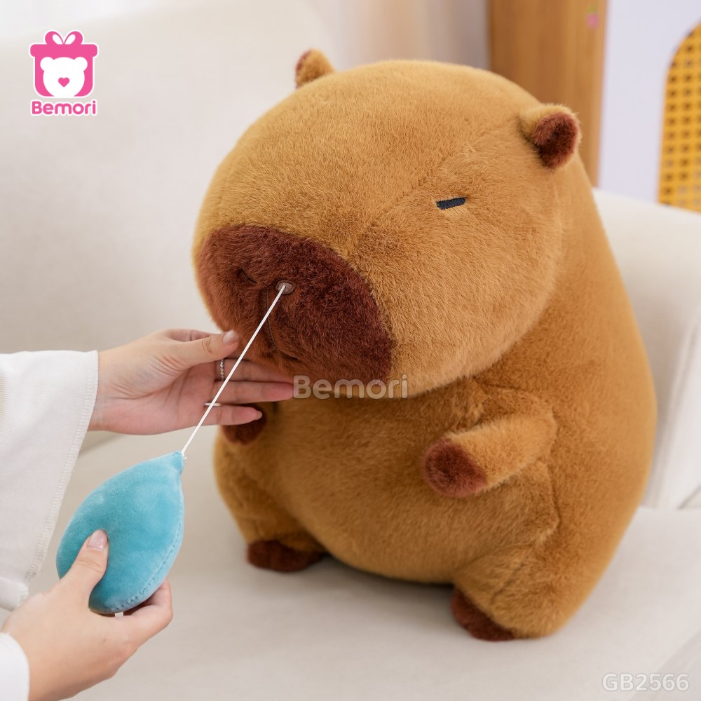 Gấu Bông Capybara Nước Mũi kéo rút độc đáo