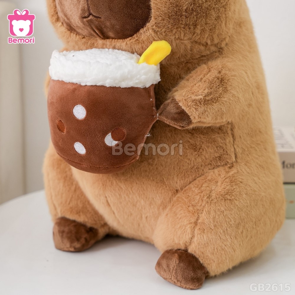 Gấu Bông Capybara Ôm Trà Sữa