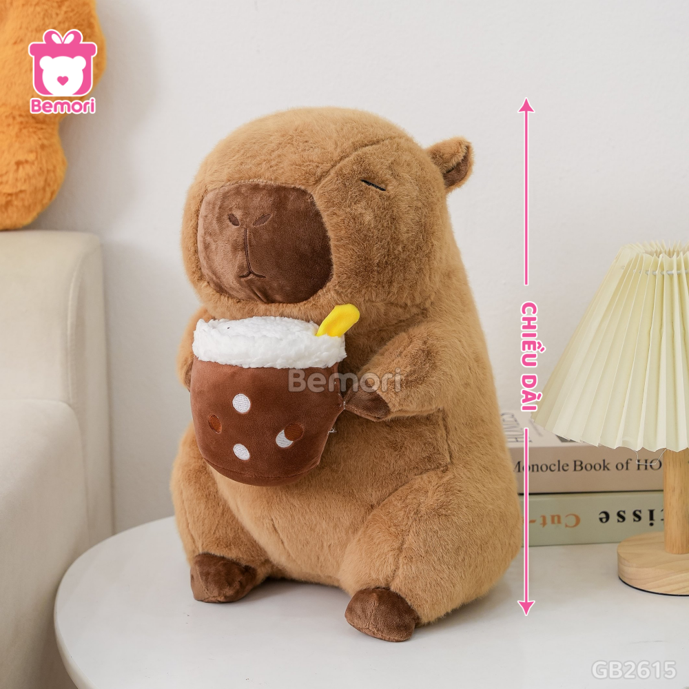 Gấu Bông Capybara Ôm Trà Sữa