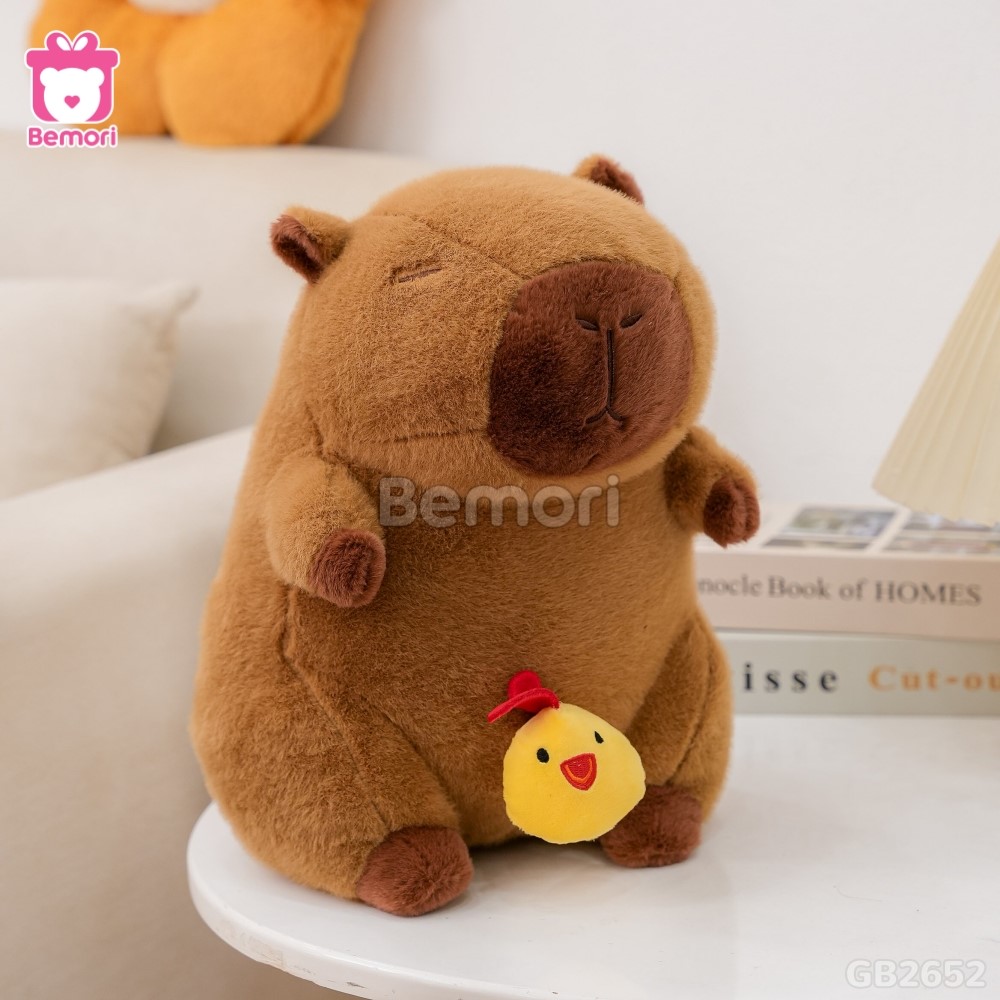 Gấu Bông Capybara Rút Gà đường chỉ may chắc chắn, tỉ mỉ