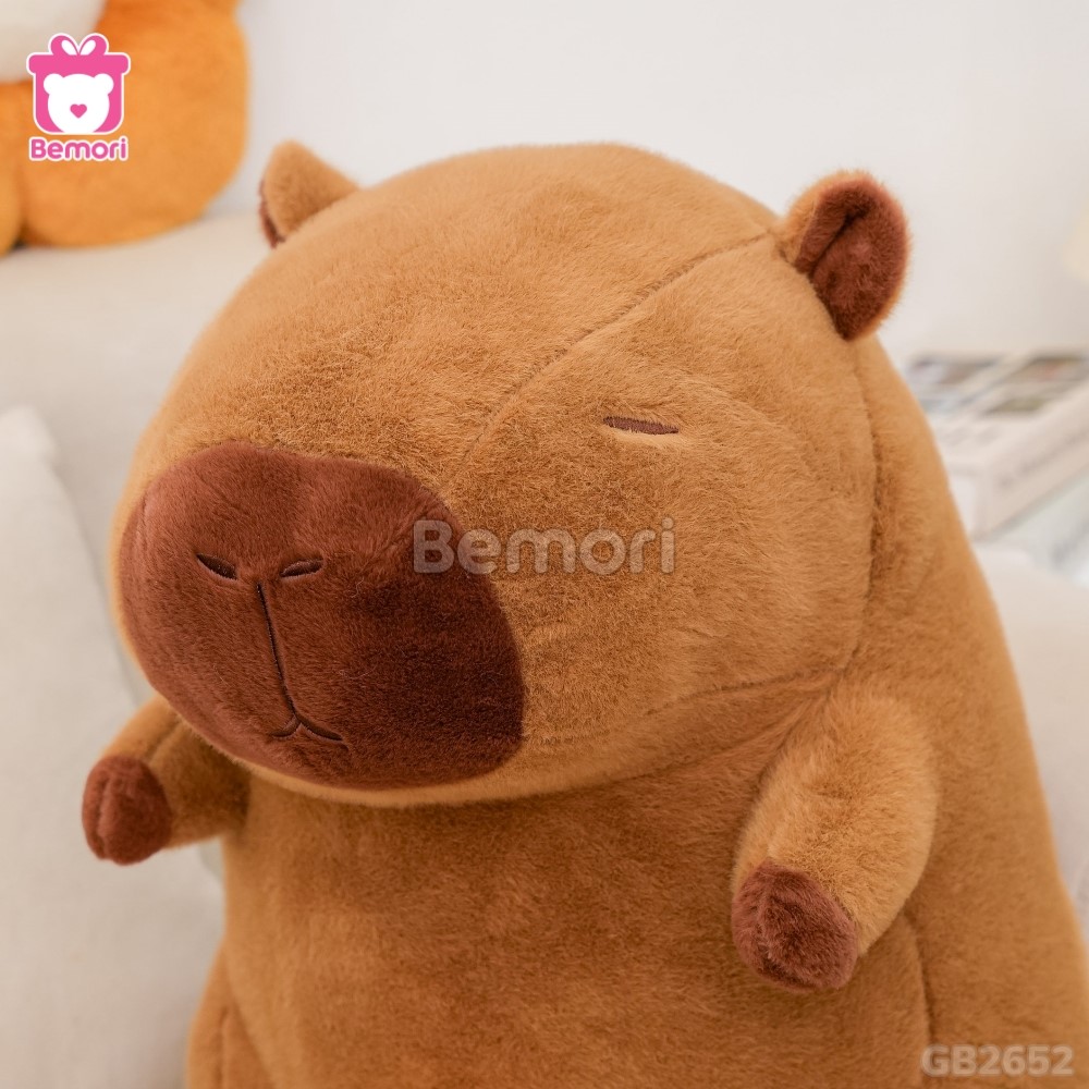 Gấu Bông Capybara Rút Gà lông ngoài mềm mịn
