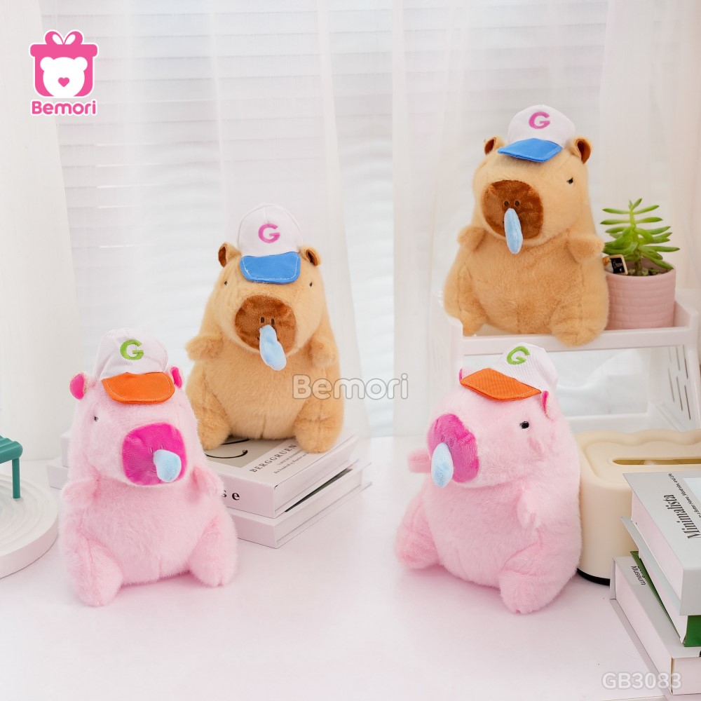 Gấu Bông Capybara Rút Nước Mũi Nhỏ trang trí bàn làm việc siêu xinh