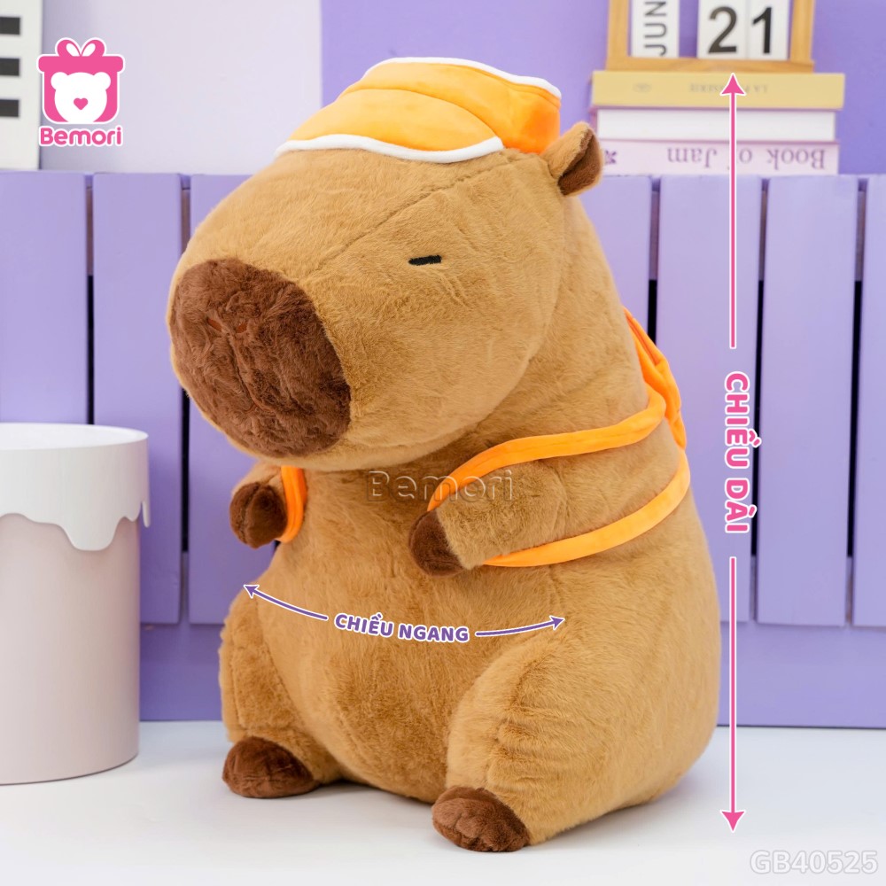 Gấu Bông Capybara Thể Thao Đeo Bóng