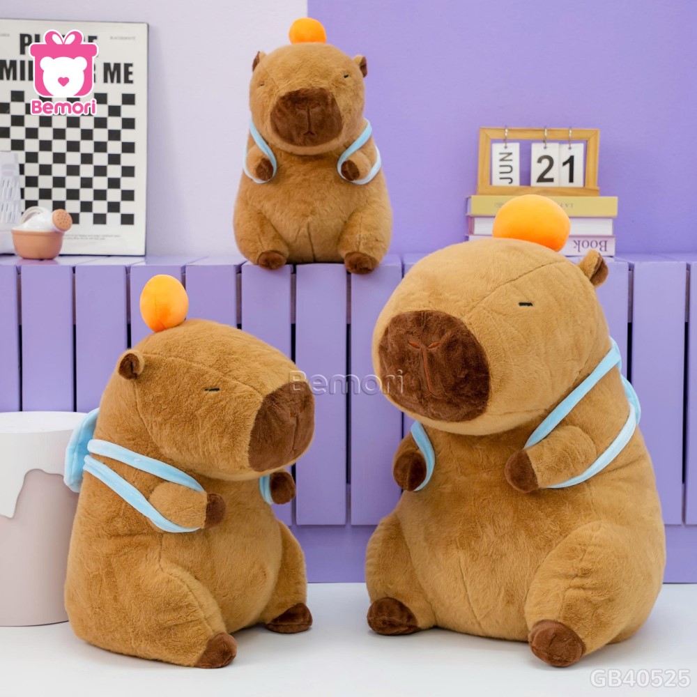 Gấu Bông Capybara Thể Thao Đeo Túi
