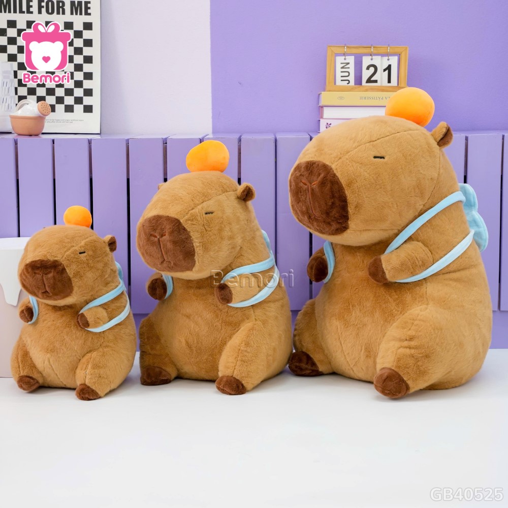 Gấu Bông Capybara Thể Thao Đeo Túi