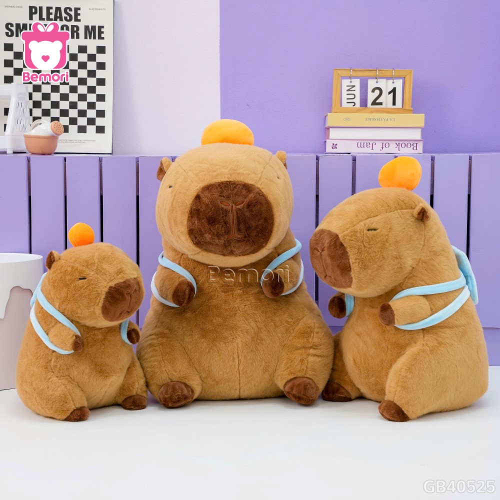 Gấu Bông Capybara Thể Thao Đeo Túi