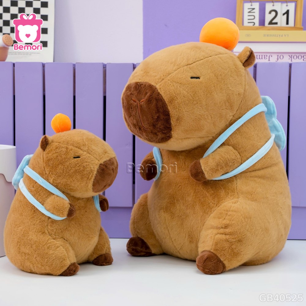 Gấu Bông Capybara Thể Thao Đeo Túi