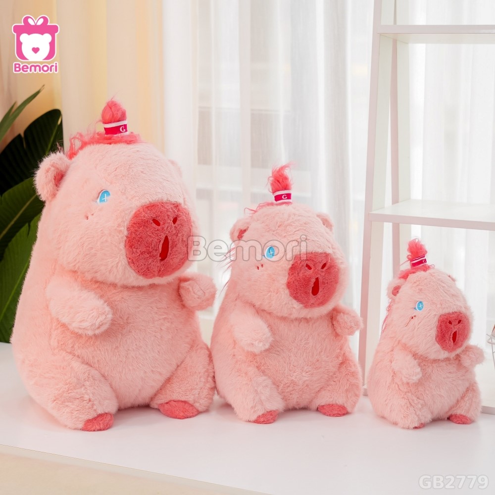 Gấu Bông Capybara Tóc Hồng đa dạng kích thước