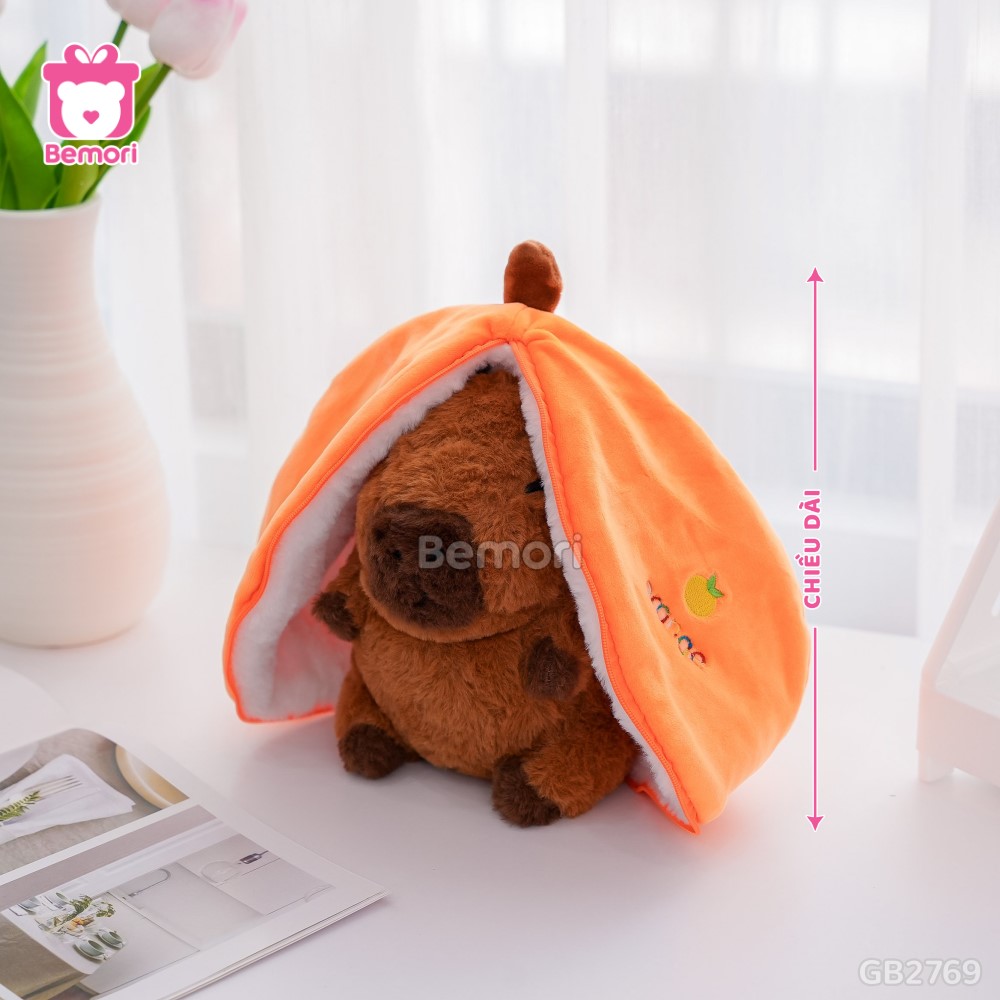 Gấu Bông Capybara Trái Cây 2 In 1 – Quả Cam