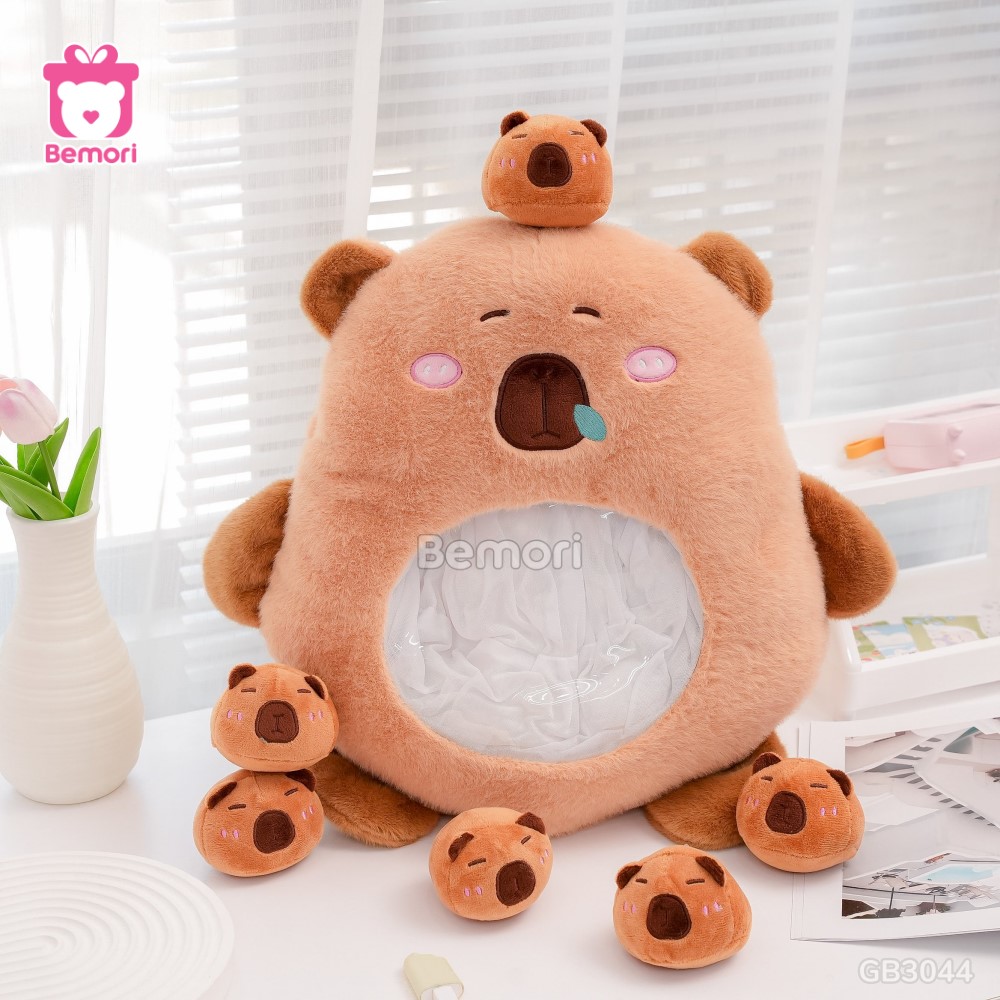 Gia Đình Gấu Bông Capybara – Nâu