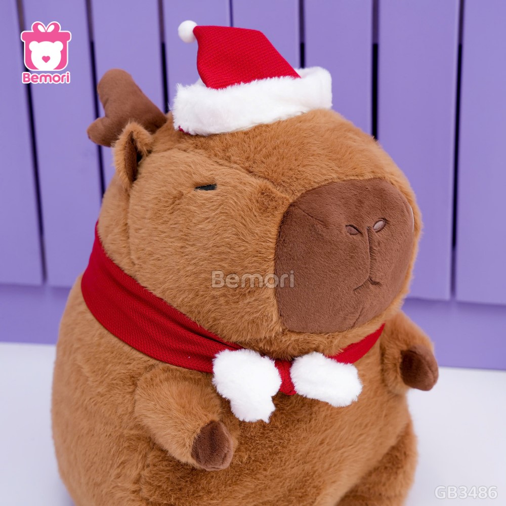 Gấu Bông Noel Capybara Tuần Lộc