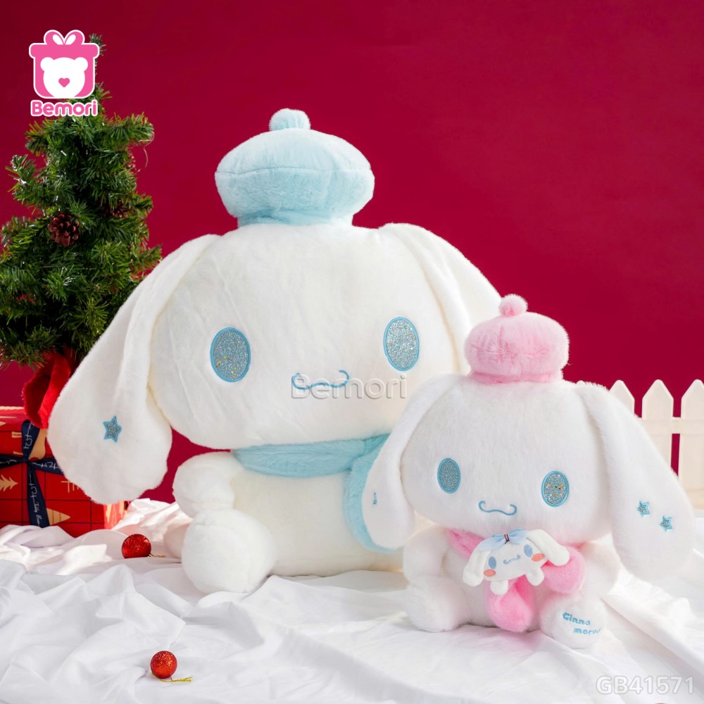 Thỏ Bông Cinnamoroll Đội Mũ Quàng Khăn