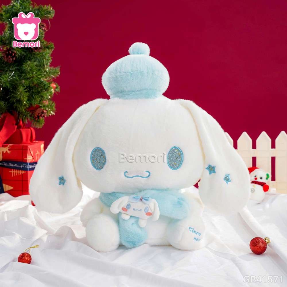 Thỏ Bông Cinnamoroll Đội Mũ Quàng Khăn