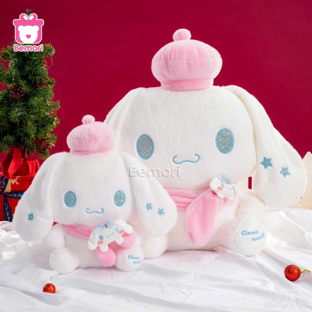 Thỏ Bông Cinnamoroll Đội Mũ Quàng Khăn