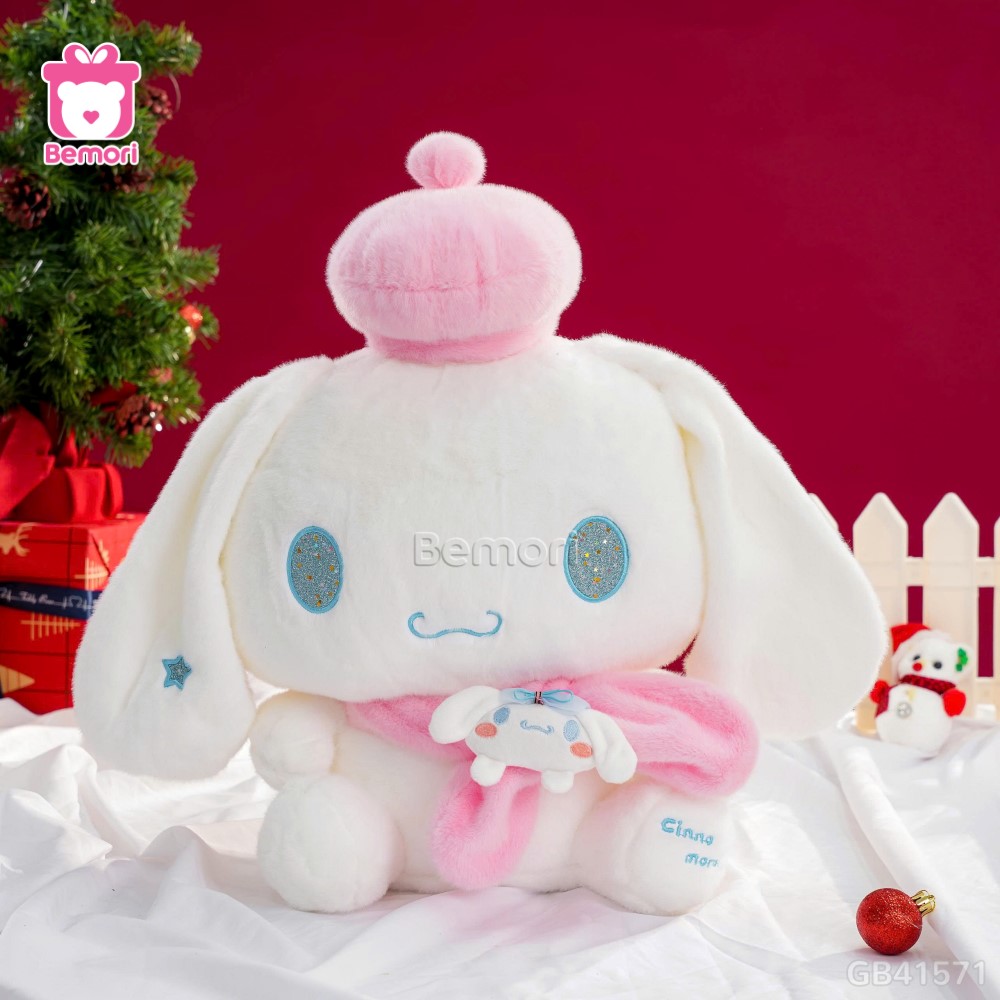 Thỏ Bông Cinnamoroll Đội Mũ Quàng Khăn