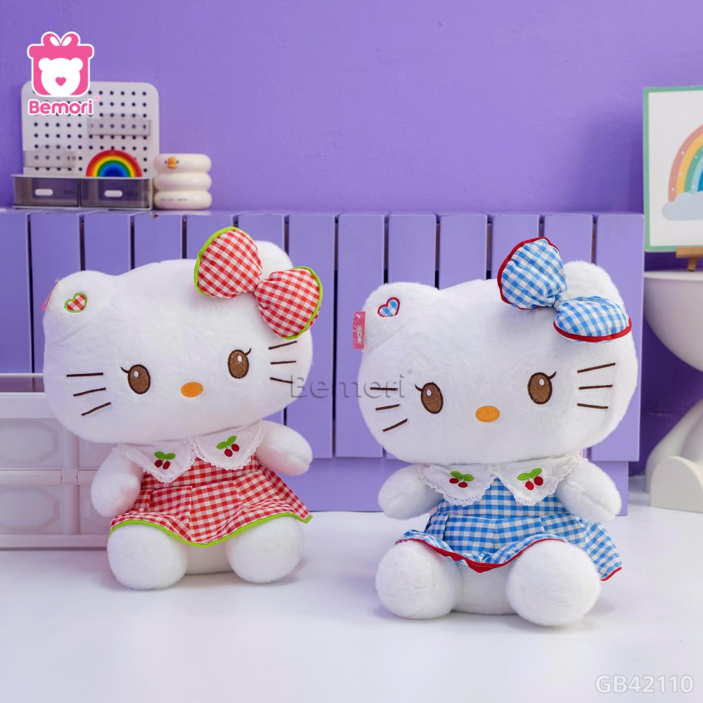 Gấu Bông Kitty Váy Cherry