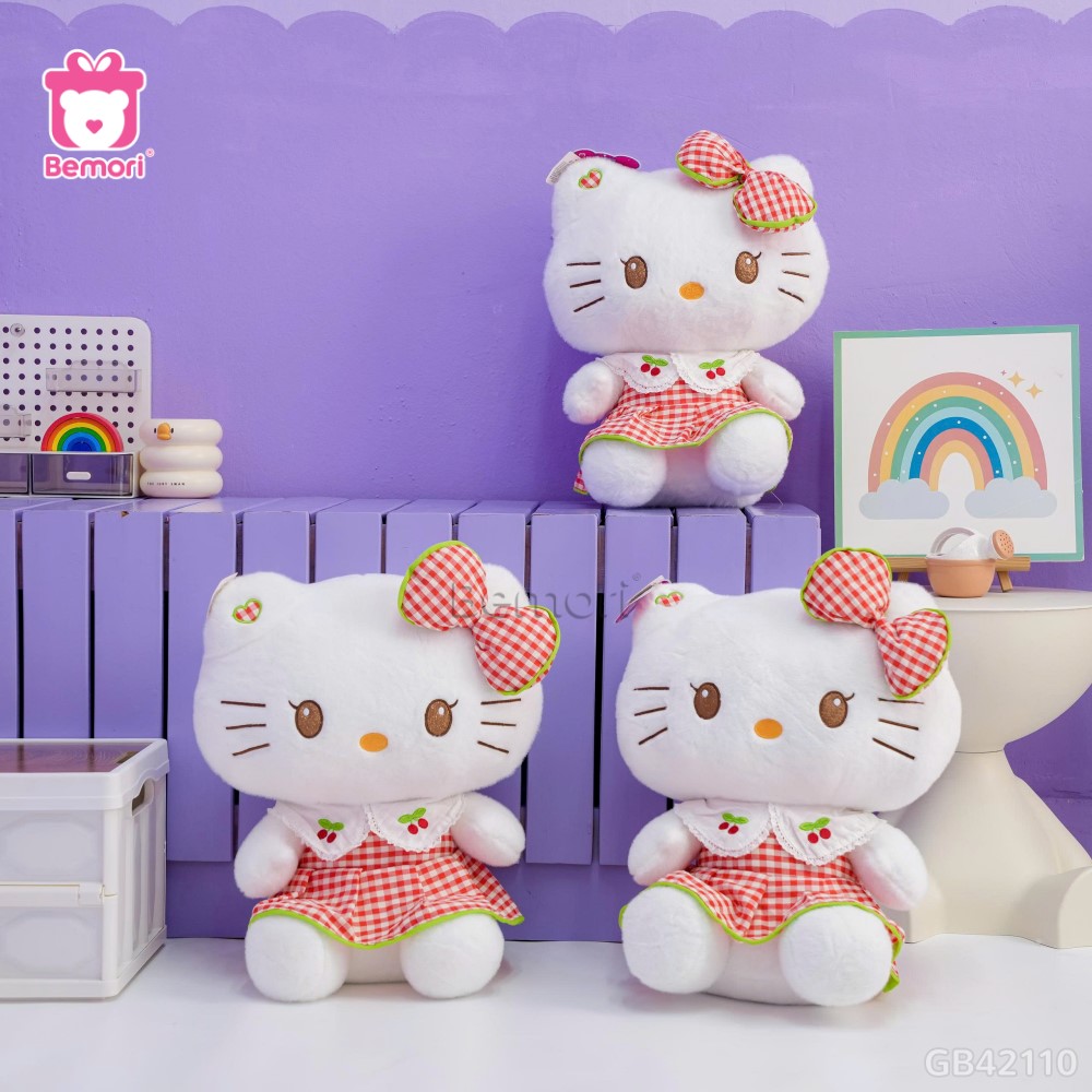 Gấu Bông Kitty Váy Cherry