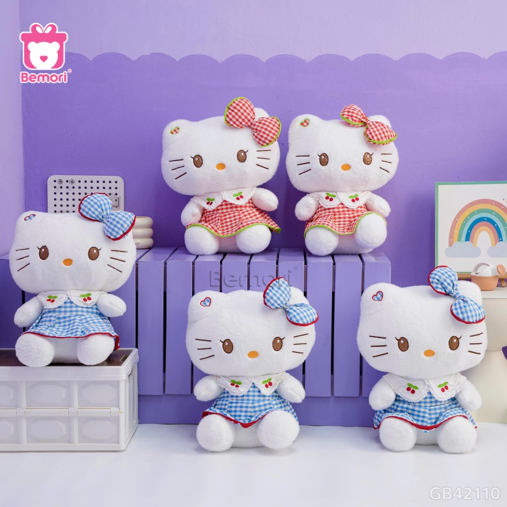Gấu Bông Kitty Váy Cherry