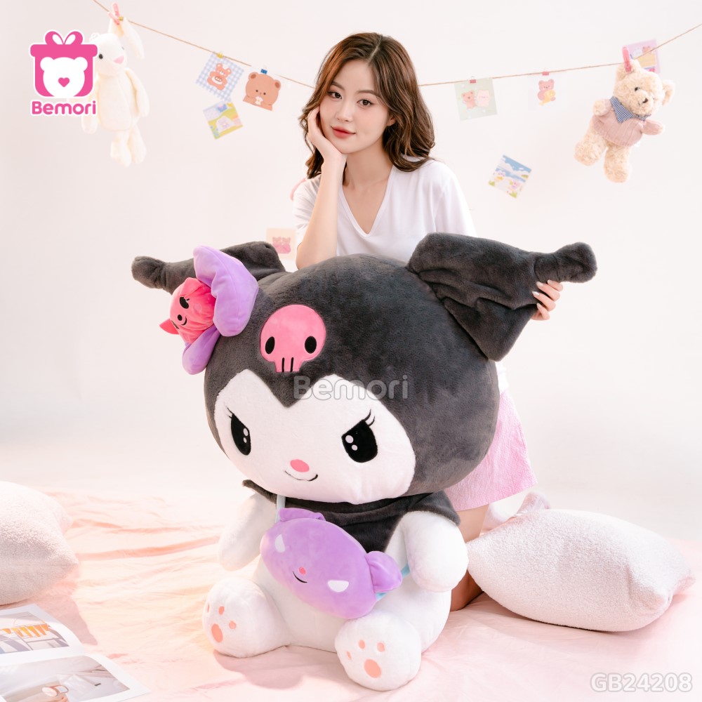 Gấu Bông Kuromi Đeo Túi Bigsize