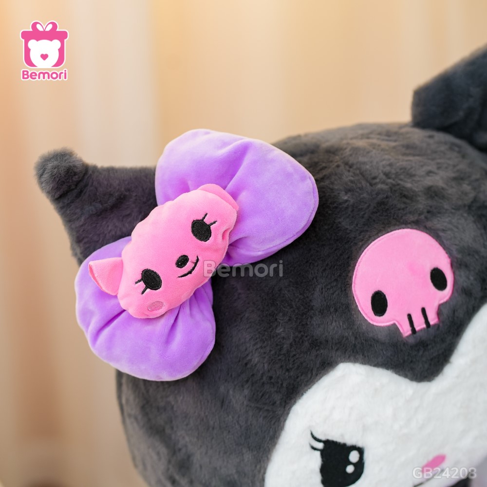 Gấu Bông Kuromi Đeo Túi với chi tiết nơ siêu cute