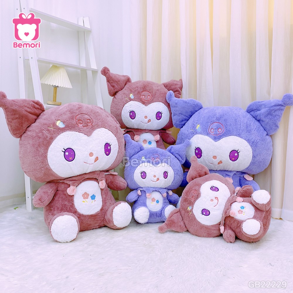 Gấu Bông Kuromi Thêu Hoa