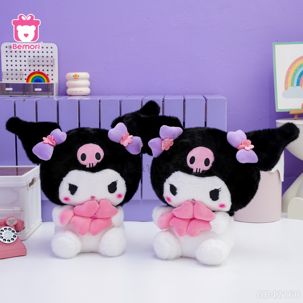 Gấu Bông Thỏ Sanrio Cầm Cỏ 4 Lá