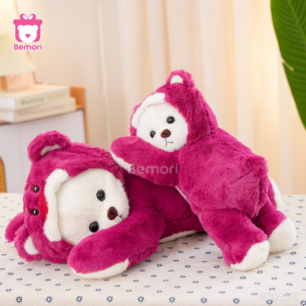 Gấu bông Lena Cosplay Lotso Nằm lông thú cao cấp mềm mịn