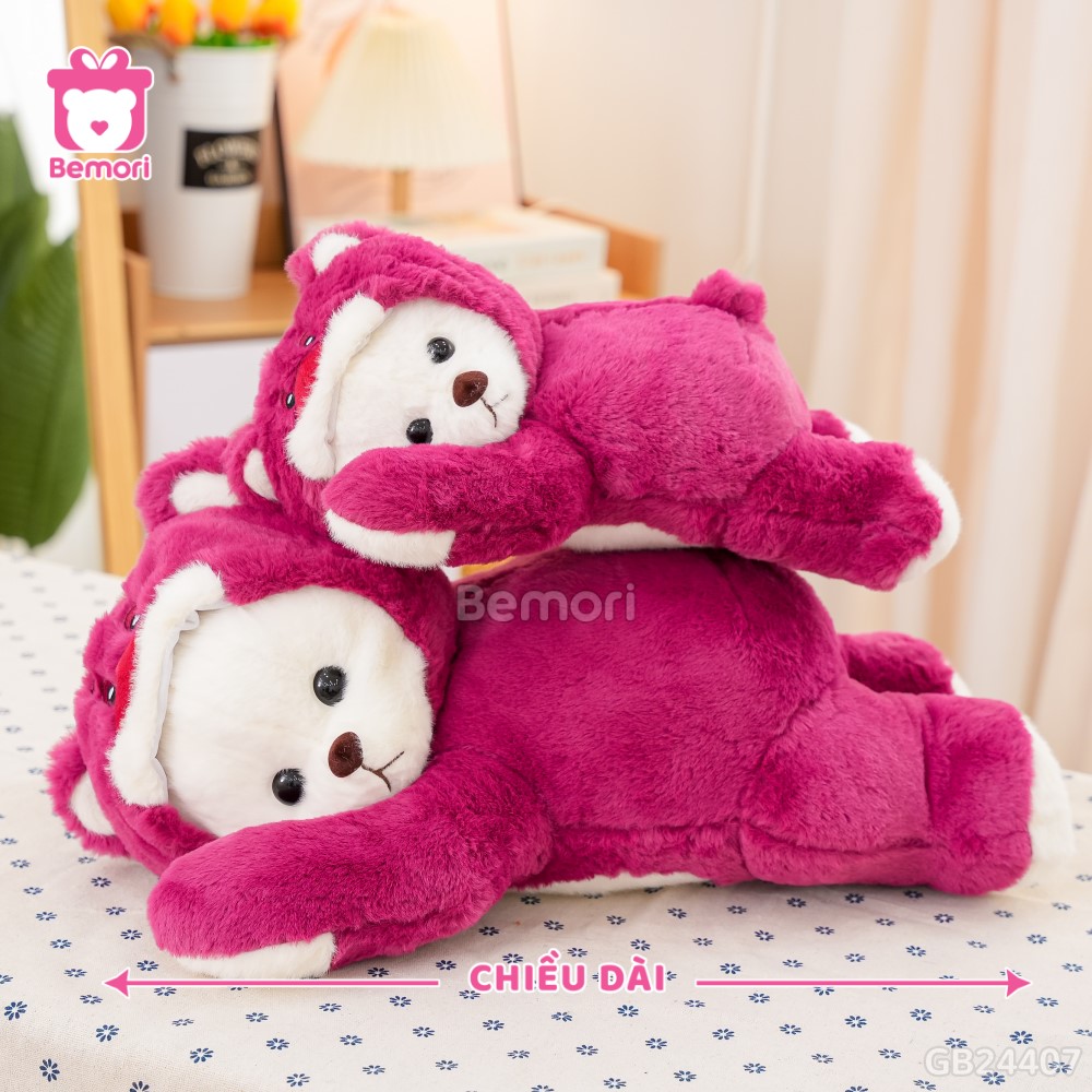 Cách đo kích thước của Gấu Bông Lena Cosplay Lotso Nằm