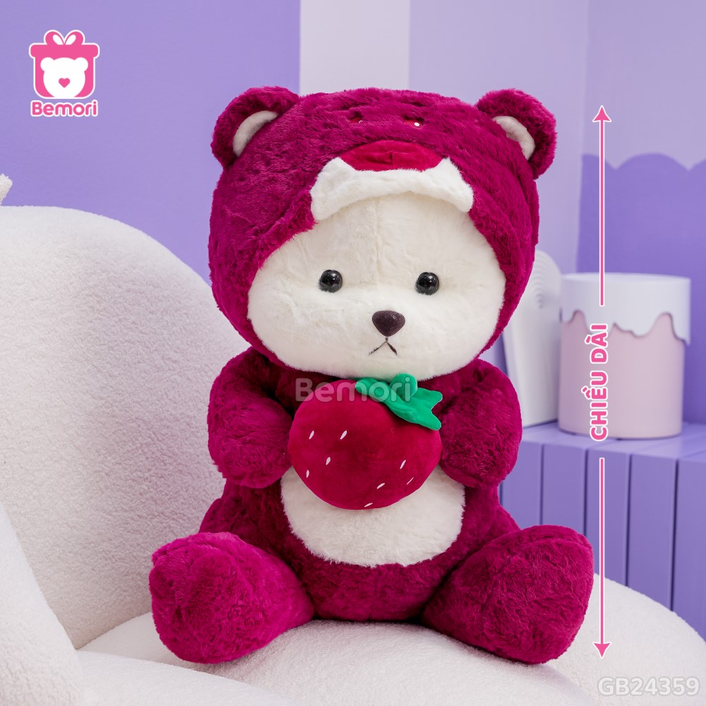 Cách đo kích thước của Gấu Bông Lena Cosplay Lotso Ôm Dâu