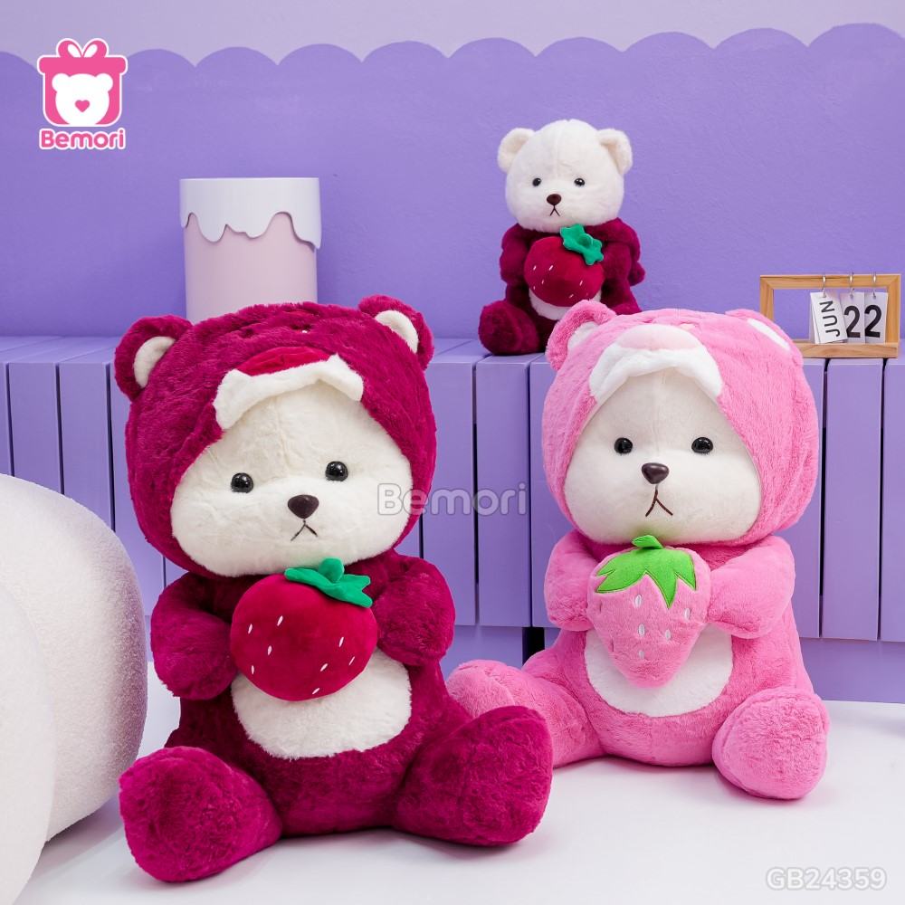 Gấu Bông Lena Cosplay Lotso Ôm Dâu đa dạng kích thước lựa chọn