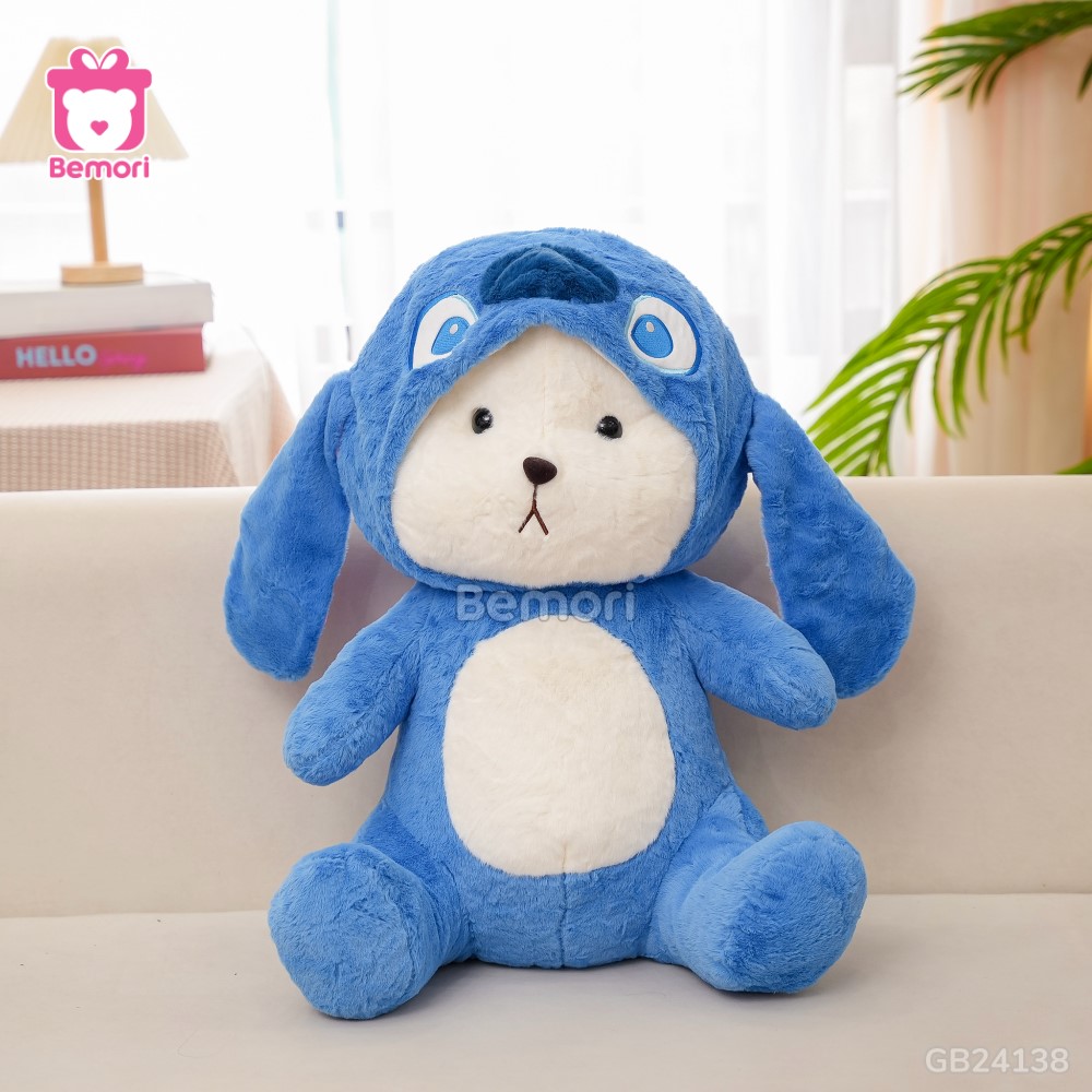 Gấu Bông Lena Cosplay Stitch Xanh dùng làm gấu ôm, đồ trang trí