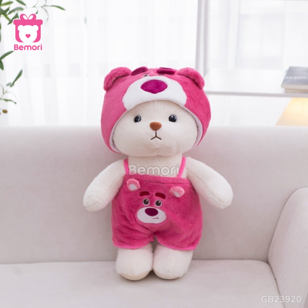 Gấu Bông Lena Mũ Yếm Lotso đáng yêu