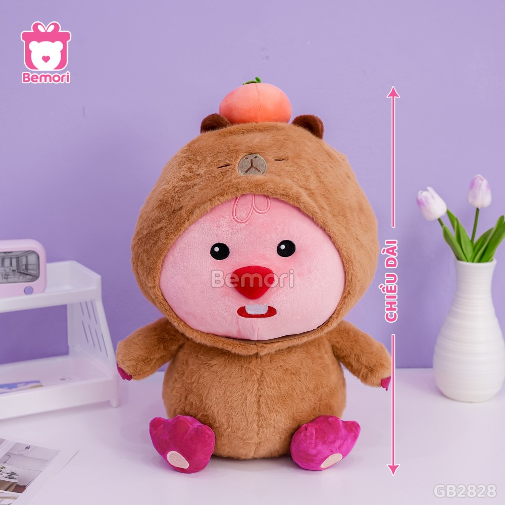 Cách đo kích thước của Loopy Cosplay Capybara Đội Hồng