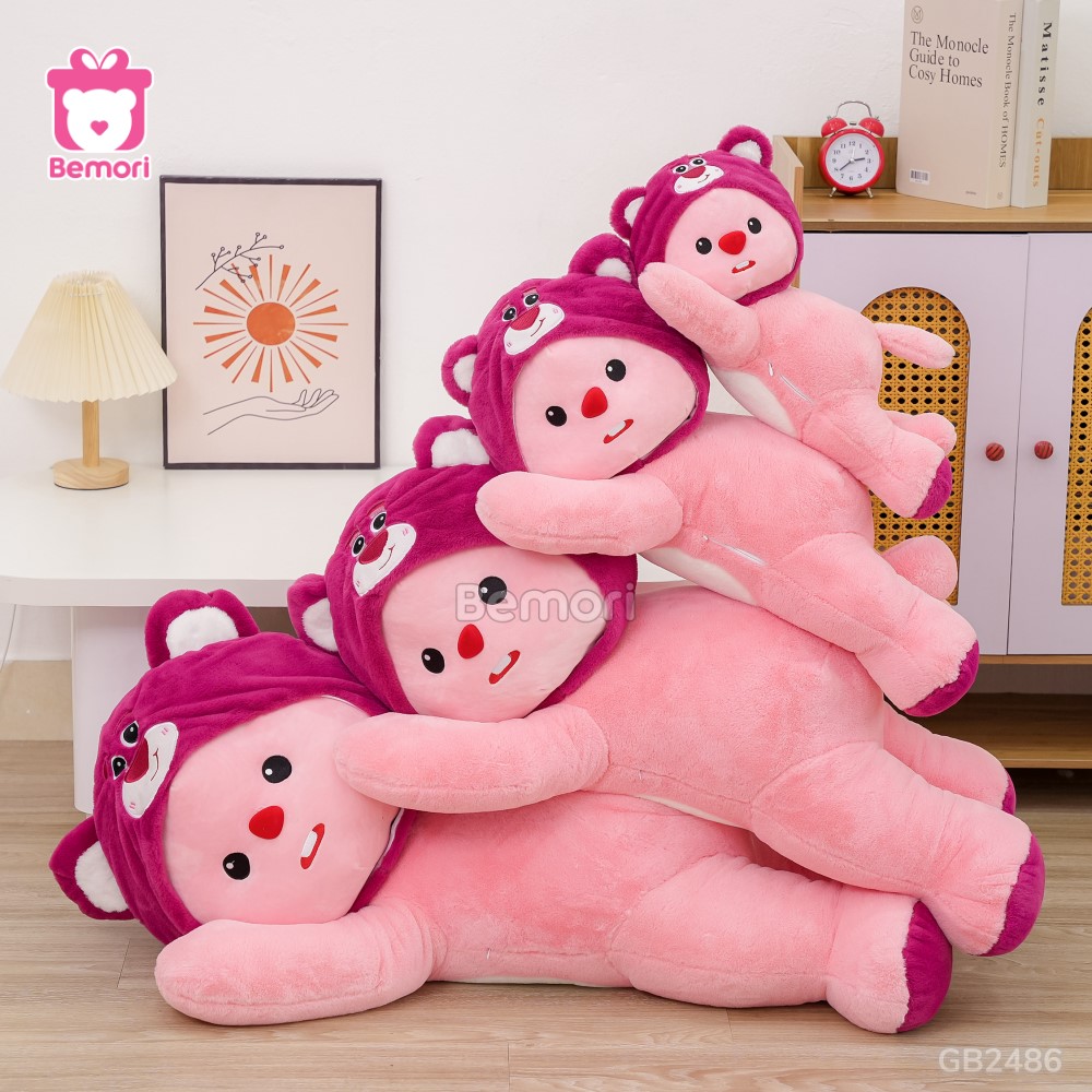 Gấu Bông Loopy Cosplay Lotso Nằm đa dạng kích thước
