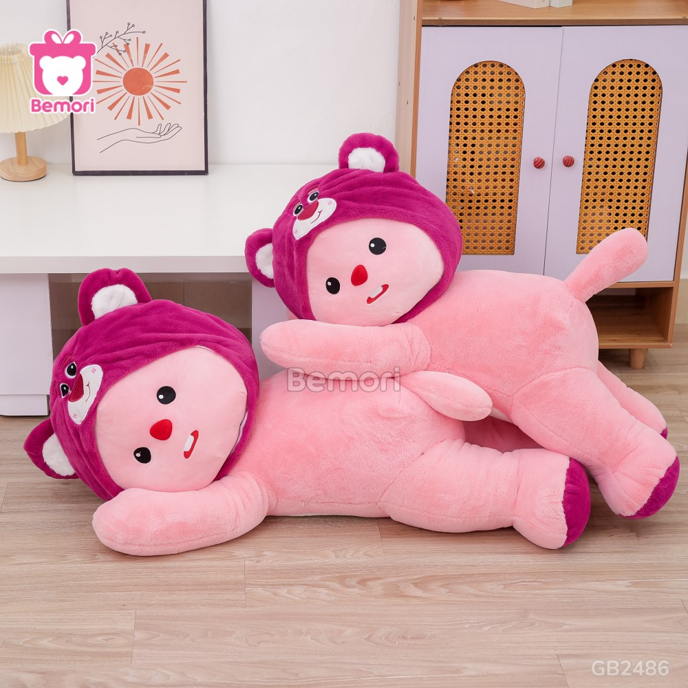 Gấu Bông Hải Ly Loopy Cosplay Lotso Nằm