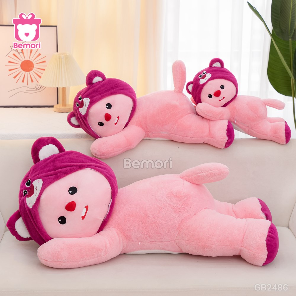 Gấu Bông Hải Ly Loopy Cosplay Lotso Nằm