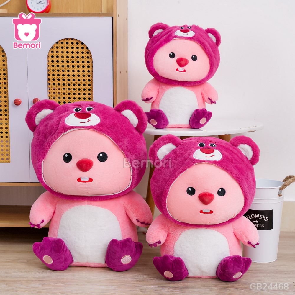 Gấu Bông Hải Ly Loopy Cosplay Lotso xinh xắn