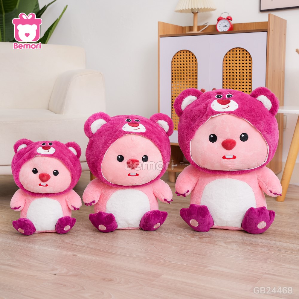 Gấu Bông Hải Ly Loopy Cosplay Lotso đa dạng kích thước