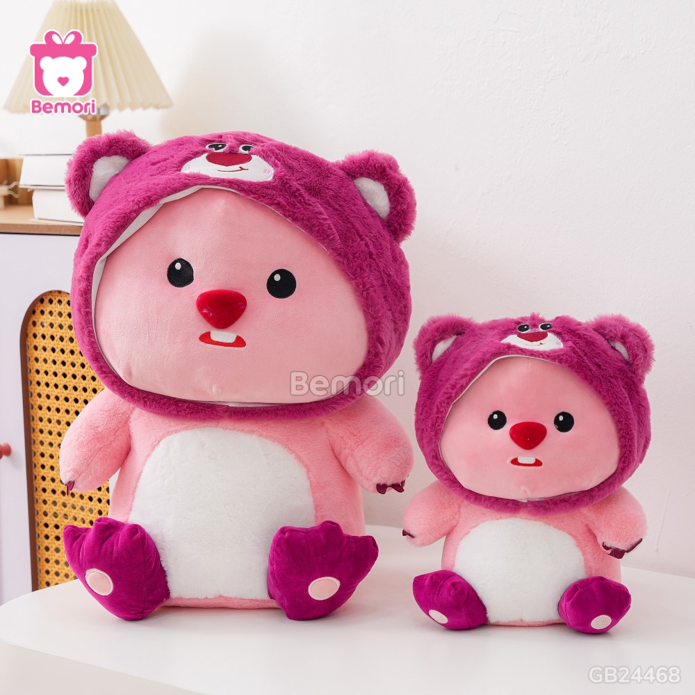 Gấu Bông Hải Ly Loopy Cosplay Lotso thích hợp làm đồ trang trí