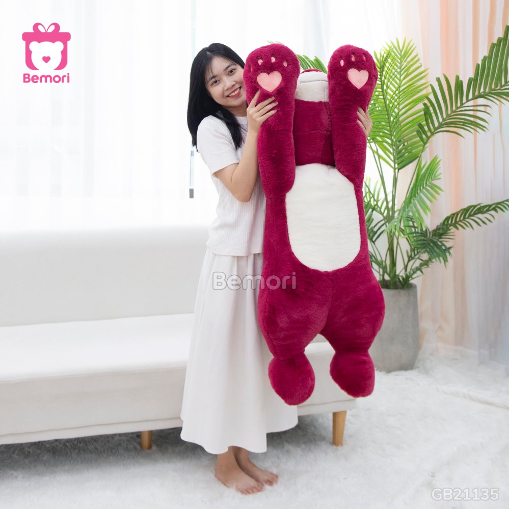 Gấu Bông Lotso Đỏ Nằm làm gấu ôm êm ái