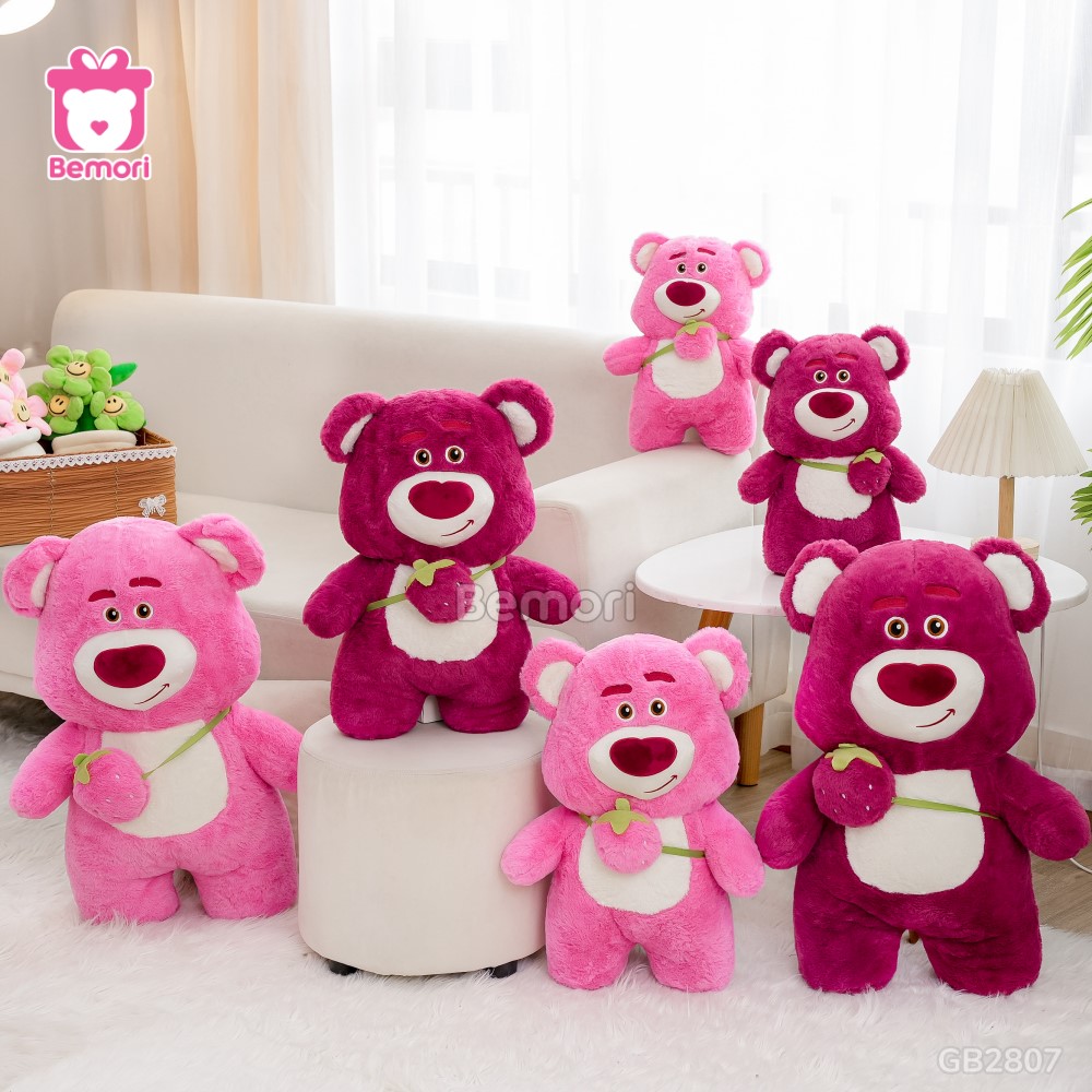 Gấu Bông Lotso Đứng Đeo Túi Dâu