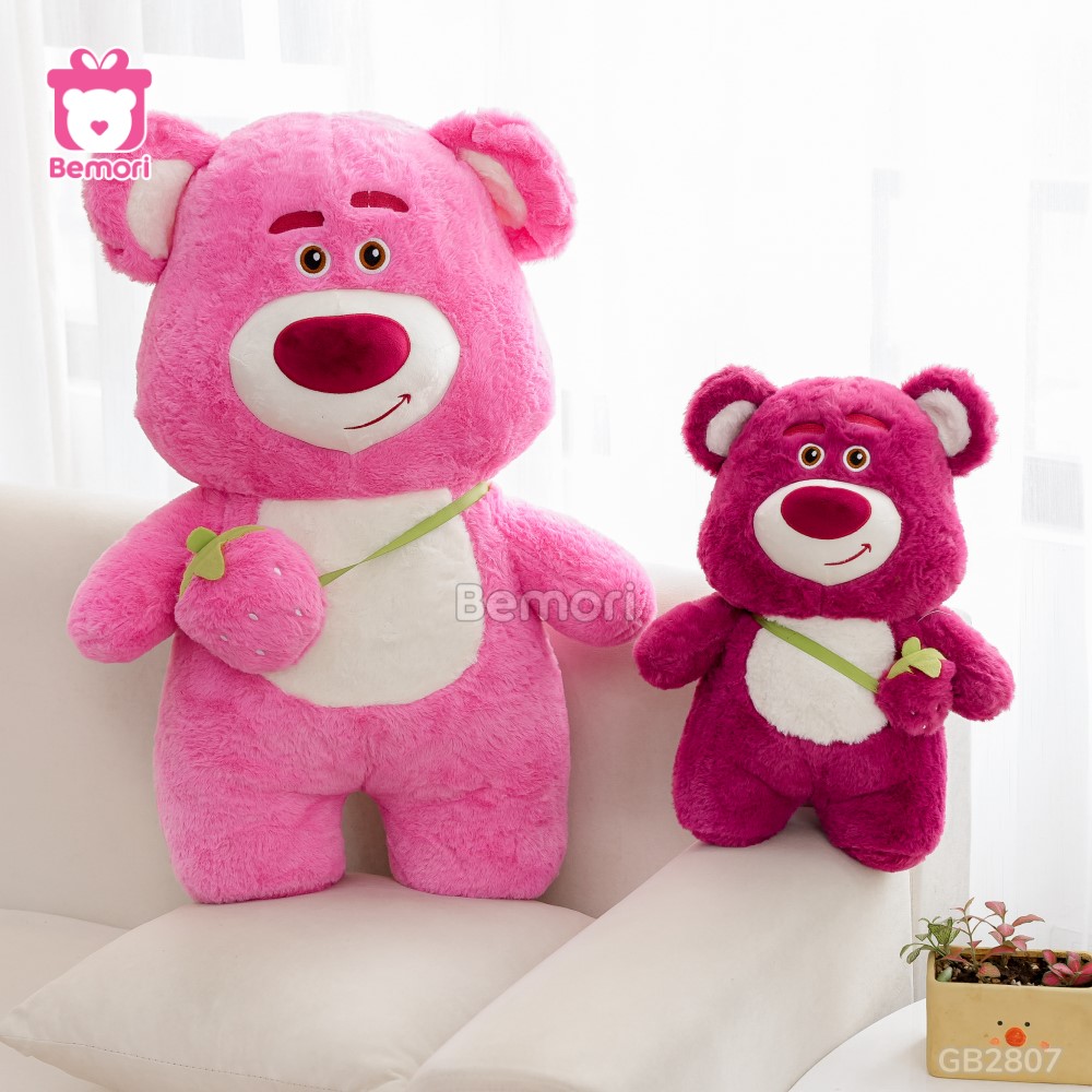 Gấu Bông Lotso Đứng Đeo Túi Dâu đa dạng kích thước