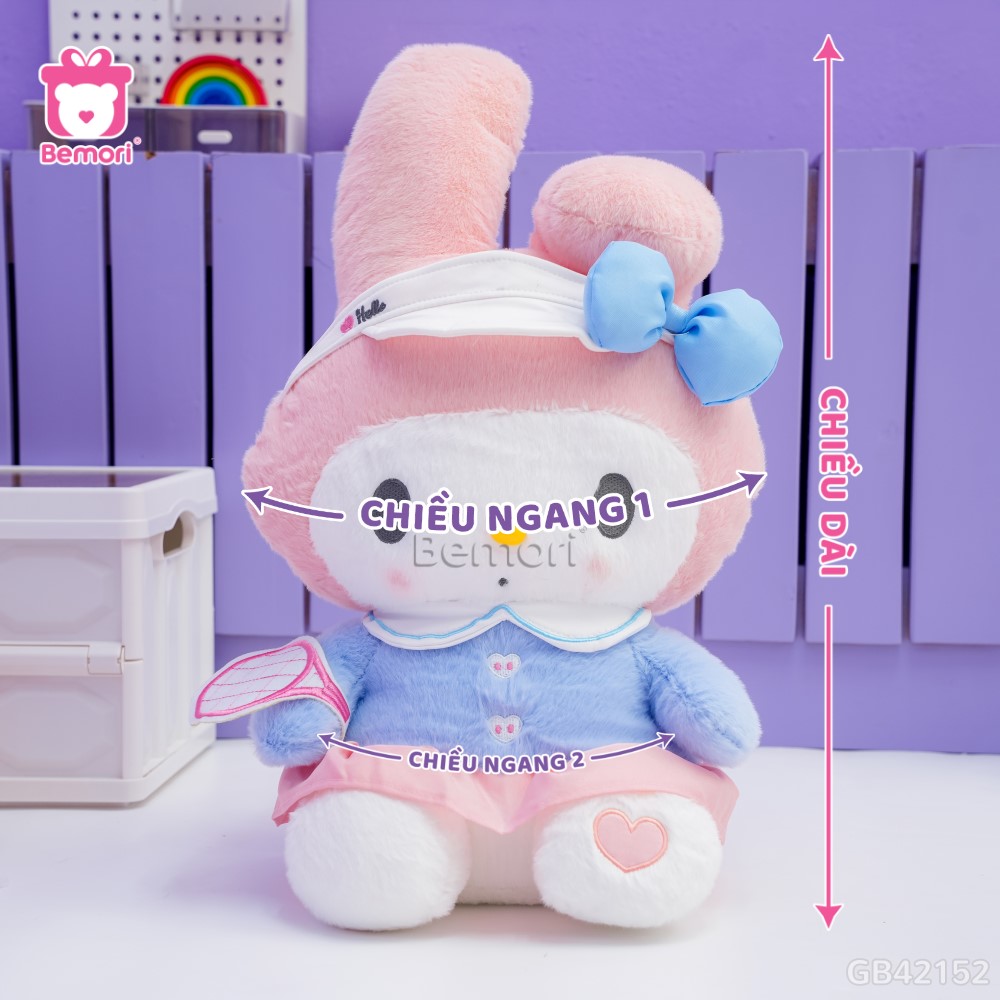 Cách đo kích thước của Gấu Bông Melody Thể Thao