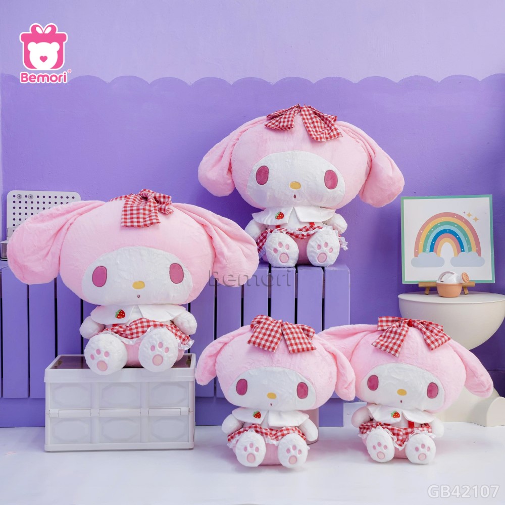 Gấu Bông Melody Váy Kẻ Dâu