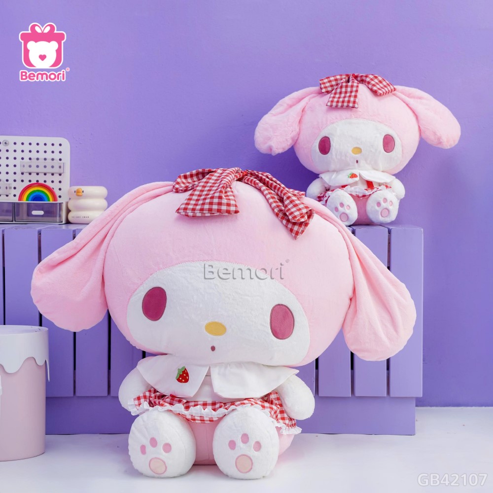 Gấu Bông Melody Váy Kẻ Dâu