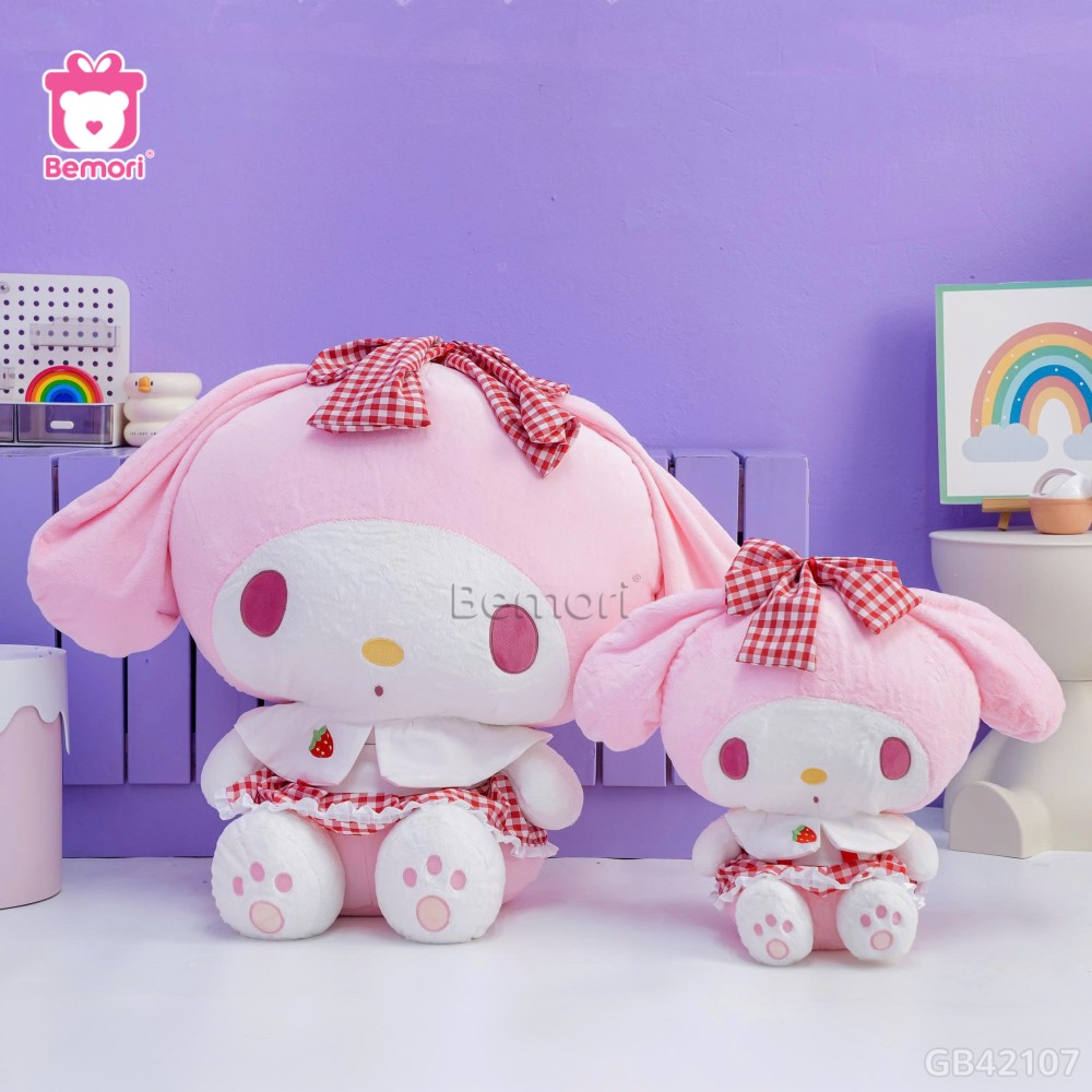 Gấu Bông Melody Váy Kẻ Dâu