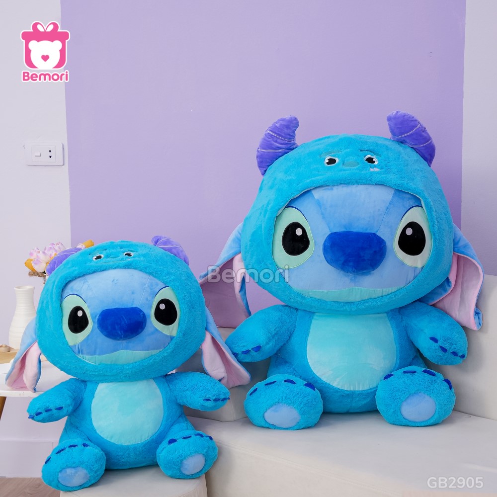 Gấu Bông Stitch Cosplay Quái Vật Sulley thích hợp làm quà tặng cho bé