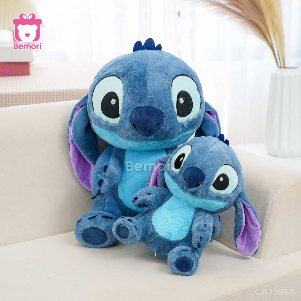 Gấu Bông Stitch Bông Lông Xanh Đậm dễ thương